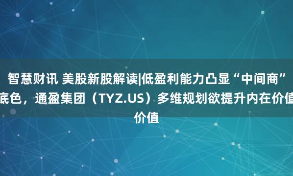 智慧财讯 美股新股解读|低盈利能力凸显“中间商”底色，通盈集团（TYZ.US）多维规划欲提升内在价值