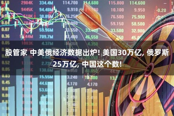 股管家 中美俄经济数据出炉! 美国30万亿, 俄罗斯25万亿, 中国这个数!